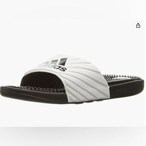 Adidas Voloossage Slides White Black Slides - Women's size 7
